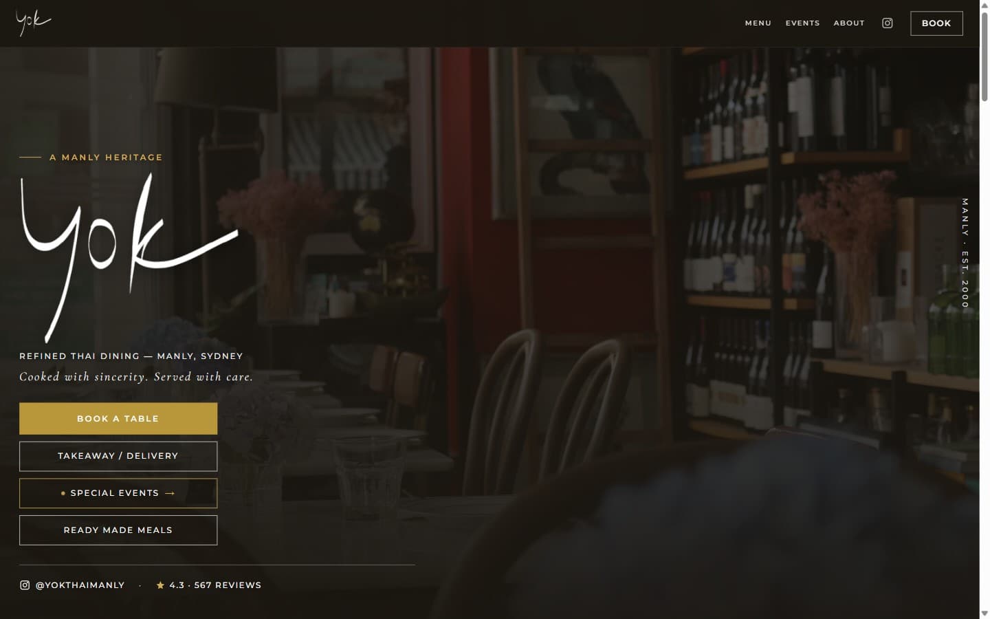 Yok Thai — ร้านอาหาร · แบรนด์ & เว็บ